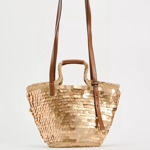 Sequin Basket Bag